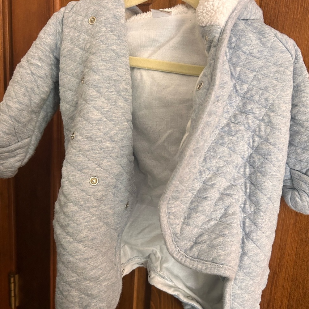 Quilted baby one piece